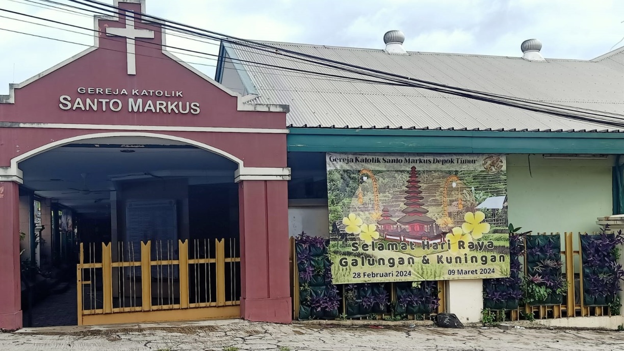 Gereja Katolik Santo Markus Depok Timur Ucapkan Selamat Galungan dan Kuningan